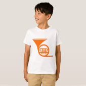 Französisches Horn - Orange T-Shirt (Vorne ganz)