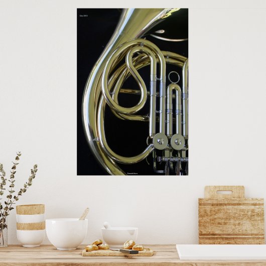 Französisches Horn Poster (Küche)