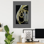 Französisches Horn Poster (Heimbüro)