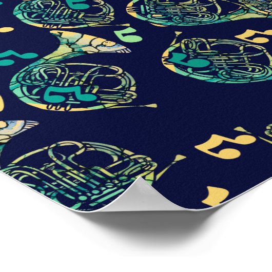 Französisches Horn Poster (Ecke)