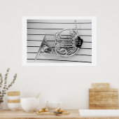 Französisches Horn Poster (Küche)