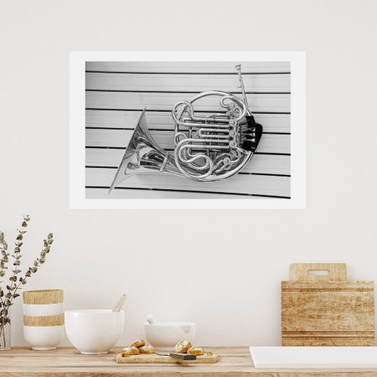 Französisches Horn Poster (Küche)