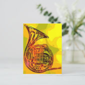 Französisches Horn Postkarte (Stehend Vorderseite)