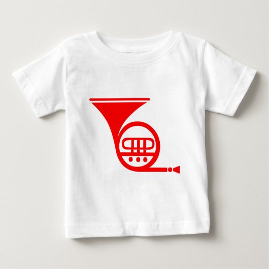 Französisches Horn - Rot Baby T-shirt (Vorderseite)