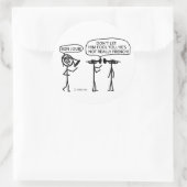 Französisches Horn Runder Aufkleber (Tasche)