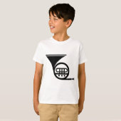 Französisches Horn - Schwarz T-Shirt (Vorne ganz)