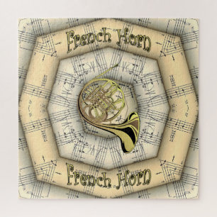 Französisches Horn ~ Seltsames musikalisches Desi Puzzle