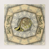 Französisches Horn ~ Seltsames musikalisches Desig Puzzle (Horizontal)