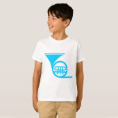 Französisches Horn - Sky Blue T-Shirt (Vorne ganz)