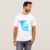 Französisches Horn - Sky Blue T-Shirt (Vorne ganz)
