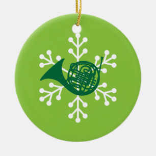 Französisches Horn-Spieler-Geschenk-Verzierung Keramik Ornament