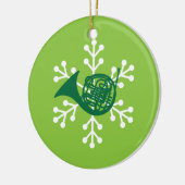 Französisches Horn-Spieler-Geschenk-Verzierung Keramik Ornament (Links)