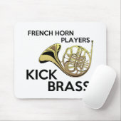 Französisches Horn-Spieler-Tritt-Messing Mousepad (Mit Mouse)
