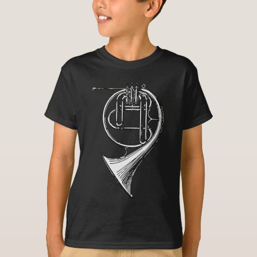 Französisches Horn T-Shirt (Vorderseite)