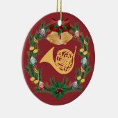 Französisches Horn-Verzierung Keramik Ornament (Rechts)