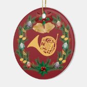 Französisches Horn-Verzierung Keramik Ornament (Links)