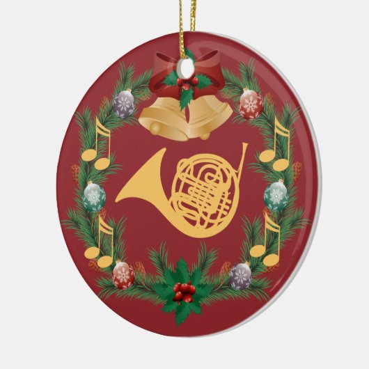 Französisches Horn-Verzierung Keramik Ornament (Links)