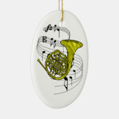 Französisches Horn-Verzierung Keramikornament (Rechts)