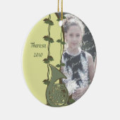 Französisches Horn-Woodland-Foto Keramik Ornament (Rechts)