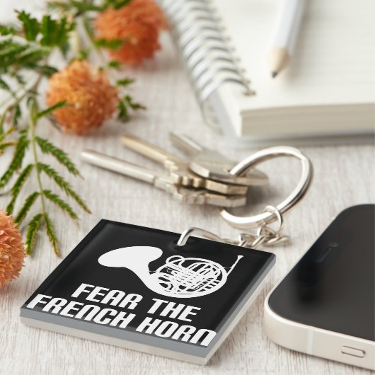 Französisches Horn-Zitat-Geschenk-Geschenk Schlüsselanhänger (Vorderseite rechts)