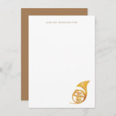 Französisches Horngeschirr - Mitteilungskarten (Vorne/Hinten)