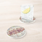 französisches Karussell Getränkeuntersetzer (Seite)