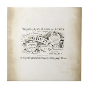 Französisches Kaufhaus-Schild Fliese