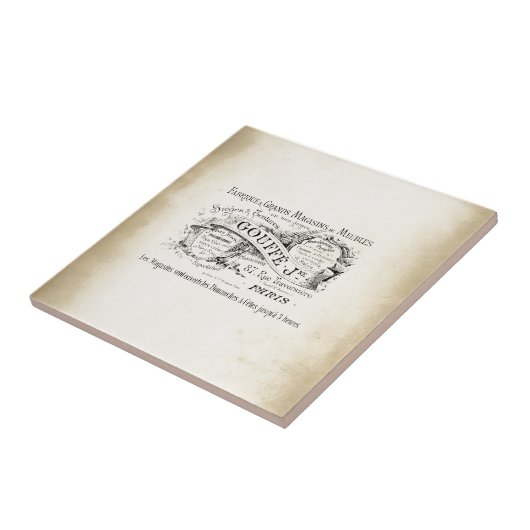 Französisches Kaufhaus-Zeichen Fliese (Seite)