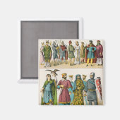 Französisches Kleid Magnet (Vorderseite/Rückseite)