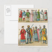 Französisches Kleid Postkarte (Vorne/Hinten)