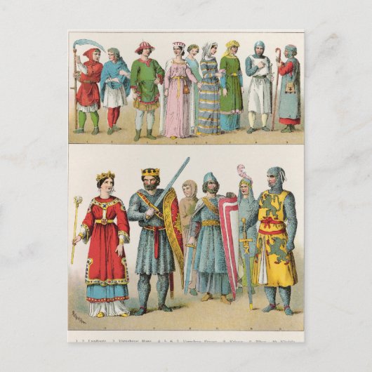 Französisches Kleid Postkarte (Vorderseite)