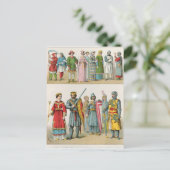 Französisches Kleid Postkarte (Stehend Vorderseite)