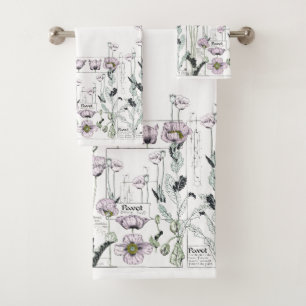Französisches Kunst Nouveau Badhandtuch Set