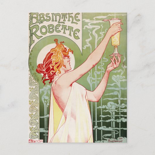 Französisches Kunst nouveau Plakat "Wermut Robette Postkarte (Vorderseite)