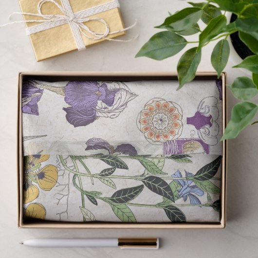 Französisches Kunst Nouveau Seidenpapier (Geschenk)