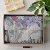 Französisches Land Floral Grau Bunny Craft Seidenpapier (Geschenk)