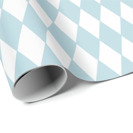 Französisches Land-Harlekin-Blau u. Weiß Geschenkpapier (Rolleneckpunkt)