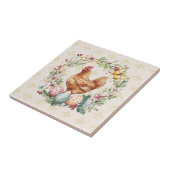 Französisches Land Hen Lilie Tile Untersetzer (Seite)