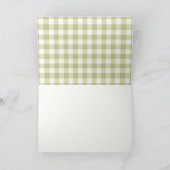 Französisches Land Meadow Gingham - Salbei grün ka Ankündigung (Innenseite)