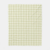 Französisches Land Meadow Gingham - Salbei grün ka Fleecedecke (Vorderseite)