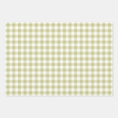 Französisches Land Meadow Gingham - Salbei grün ka Geschenkpapier Set (Vorderseite 3)