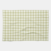 Französisches Land Meadow Gingham - Salbei grün ka Geschirrtuch (Horizontal)