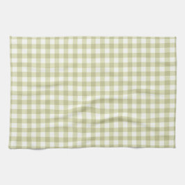 Französisches Land Meadow Gingham - Salbei grün ka Geschirrtuch