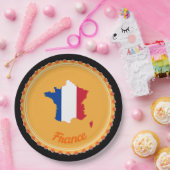 französisches Land Pappteller (Party)