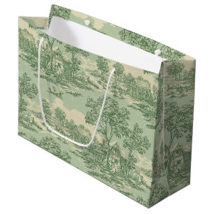 Französisches Land-Sage-Toile-Bauernhofszene Große Geschenktüte