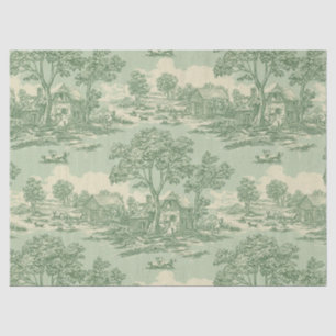 Französisches Land-Sage-Toile-Bauernhofszene Seidenpapier