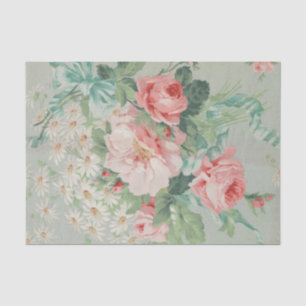 Französisches Land Vintag Antike Rose Cabbage Seidenpapier