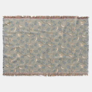 Französisches Landhausvintage Vögel und Blumen Bla Decke