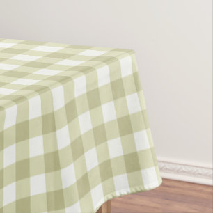 Französisches Landwiesen-Gingham - Salbeigrün kari Tischdecke