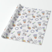 Französisches Lavendel-Muster Geschenkpapier (Ungerollt)